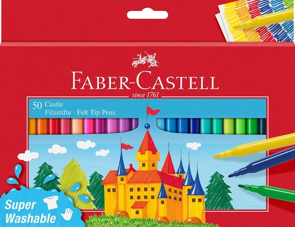 Faber-Castell 554204 Castle Keçeli Kalem, 50'Li ürün görseli 1