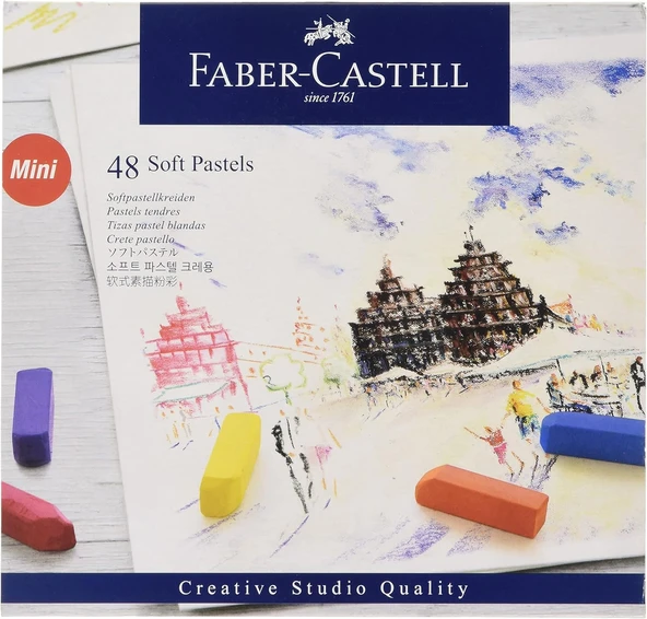 Faber-Castell Creative Studio Toz Pastel Boya, 48 Renk, Yumuşak Doku, Yoğun Pigment, Sanatsal Kullanım İçin Uygun ürün görseli 1