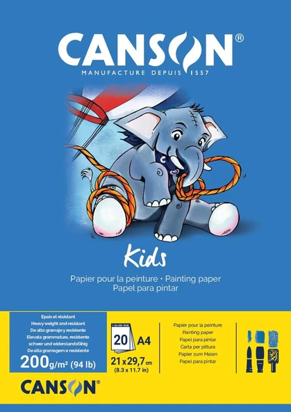 Canson 400015588 Hobi, Boyama Kağıdı, A4, Beyaz ürün görseli 1