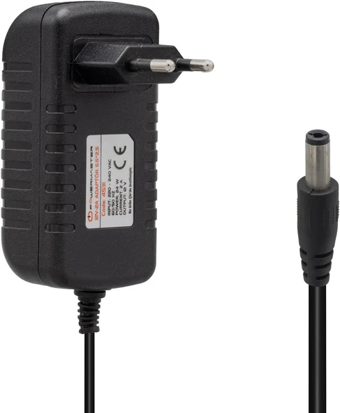 12 Volt - 2 Amper 5.5 * 2.5 Mm Uçlu Plasti̇K Kasa Pri̇Z Ti̇Pi̇ Adaptör ürün görseli 1