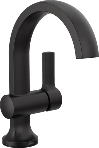 Musluk Albion Tek Delikli Banyo Bataryası, Mat Siyah Tek Kolu Banyo Bataryası, Banyo Lavabo Bataryası, Metal Push Pop-Up Tahliye Grubu, 1.2 Gpm Akış Hızı, Mat Siyah 15855Lf-Bl ürün görseli 1