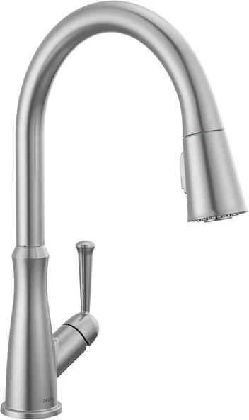 Faucet Westville Fırçalanmış Nikel Mutfak Bataryası, Aşağı Çekmeli Püskürtücülü Mutfak Bataryaları, Mutfak Lavabo Bataryası, Manyetik Yerleştirme Püskürtme Kafası, Arktik Paslanmaz 9110-Ar-Dst ürün görseli 1