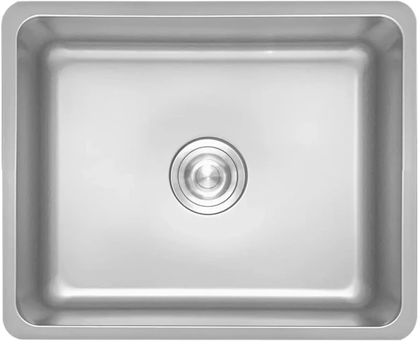 Crauf Venüs 3049 Kompakt Tek Gözlü Mutfak Evyesi 304 Paslanmaz Çelik 49X44 Cm Platinum Stain İnox ürün görseli 1