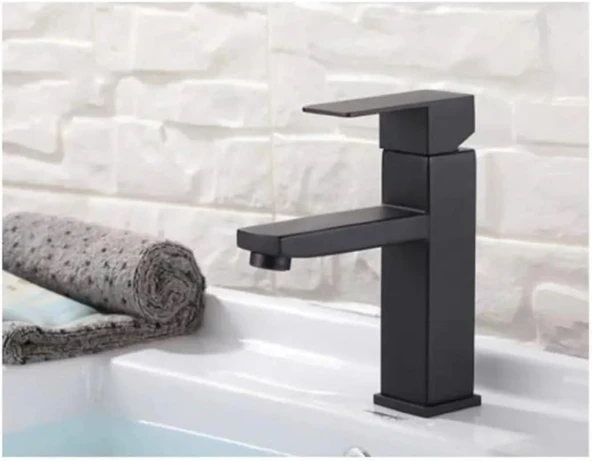 Fleko Ssc1-S4B Mat Siyah Lavabo Bataryası ürün görseli 1