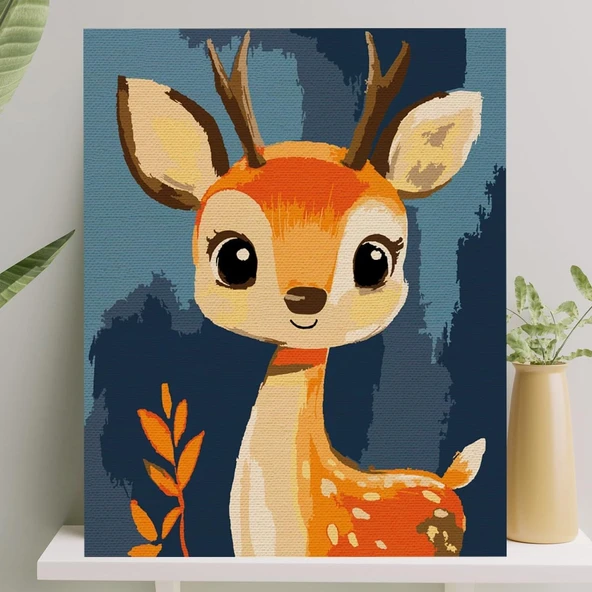 Sayılarla Boyama Tuval Seti Fırça Boya Dahil (Çıtalı) 40X50 Cm - Ceylan ürün görseli 1