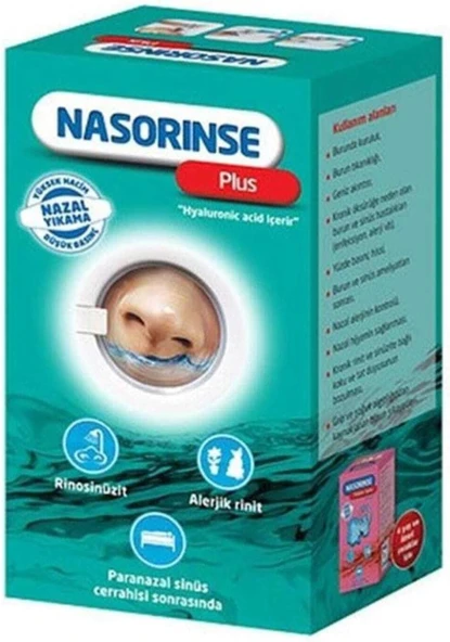 Abfen Nasorinse Hyalunorik Asi̇t İçeren Yüksek Haci̇m Düşük Basinçli Nazal Duş (25 Poşetli) ürün görseli 1