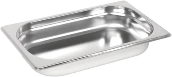 Paslanmaz Çelik Gastronom/Gastronorm Küvet Gn 1/4-20 (26,5 X 16,2 X 2 Cm) ürün görseli 1
