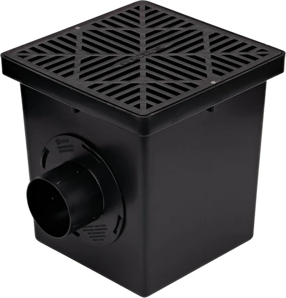 Nds 1200Bkitrtl1Pk Kare Yakalama Lavabo Tahliye Kiti, 2 Açıklık, 2 Adaptör 1 Çıkış Fişi, 30 Cm, Siyah Plastik Izgara ürün görseli 1