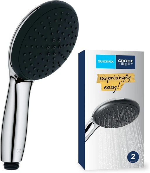 Grohe Vitalio Start 110 El Duşu, 2 Akışlı (Yağmur & Jet), Smartswitch, 110Mm Yuvarlak Duş Başlığı, Silikon Halka, Kireç Önleyici Sistem, Krom, 26948001 ürün görseli 1