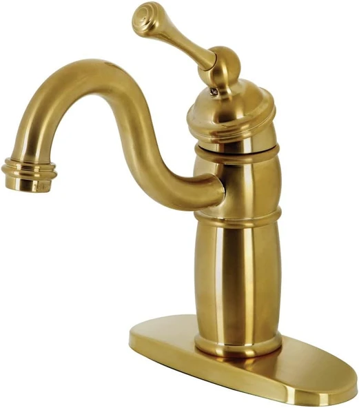 Brass Kb1487Bl Tek Kollu Monoblok Bar Musluğu, Fırçalanmış Pirinç ürün görseli 1