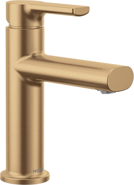 Moen Meena Bronzlaştırılmış Altın Tek Kolu Tek Delikli Banyo Lavabo Bataryası İsteğe Bağlı Deckplate Tahliye Montajlı, 84794Bzg ürün görseli 1