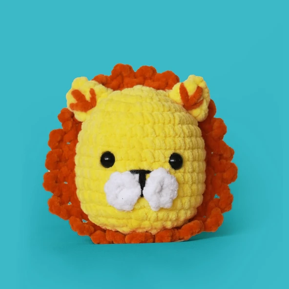 Aslan Amigurumi Tığ Kiti Örgü Seti ürün görseli 1