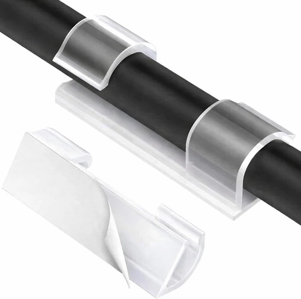 20 Adet Yapışkanlı Kablo Düzenleyici Sabitleyici Klips – Usb, Hdmi, Ethernet & Şarj Kabloları İçin Pratik Kablo Yönetimi – Ev, Ofis, Tv Arkası & Masa Üstü İçin ürün görseli 1