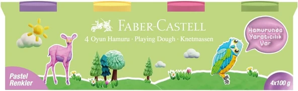 Faber-Castell Oyun Hamuru, 4X100, Pastel Renkler ürün görseli 1