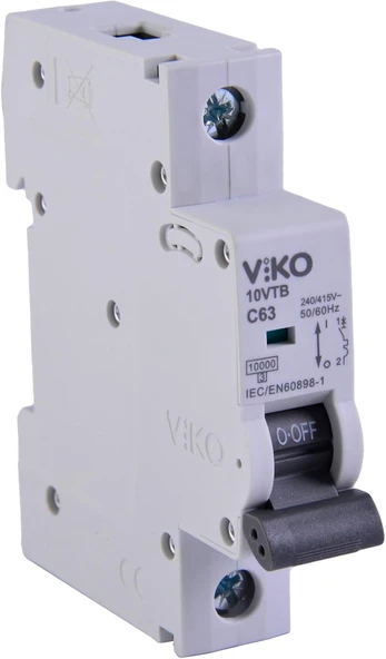 10Vtb-1C63 Otomatik Sigorta 10Ka C Tipi 1 Kutup 63A ürün görseli 1