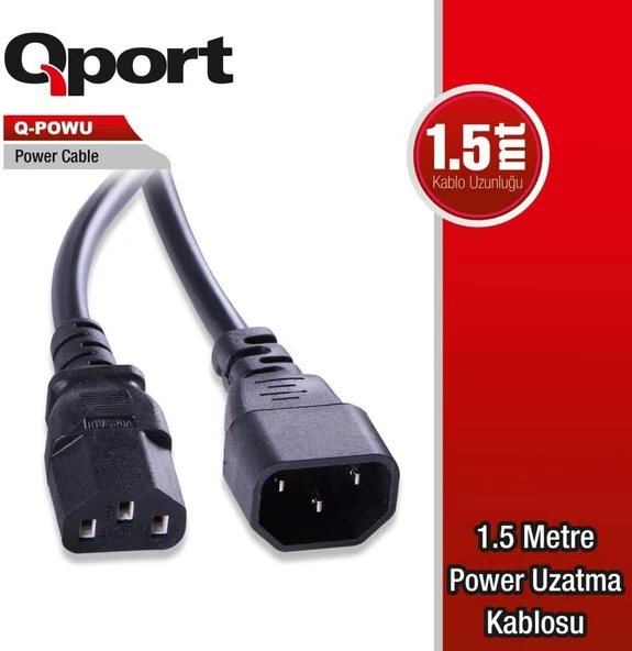 Qport Q Powu 1.5 Metre Power Uzatma Kablosu ürün görseli 1