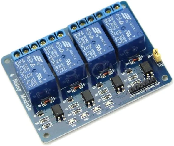 Sanec 12V 4 Kanal Röle Modül ürün görseli 1