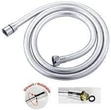 Feyzayapi Gri Paslanmaz Kopmaz Patlamaz Kaliteli Pvc Duş Hortumu - Yüksek Kaliteli Lüx Duş Spirali - Tüm Duş Setleri/Duş Başlıkları Ile Uyumlu (G1/2) - 150Cm ürün görseli 1
