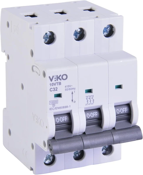 10Vtb-3C32 Otomatik Sigorta 10Ka C Tipi 3 Kutup 32A ürün görseli 1