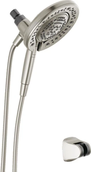 Faucet 7-Setting In2Ition Çift Duş Başlığı, El Spreyi, Fırçalanmış Nikel Duş Başlığı, Hortum, Duş Başlıkları El Duşları, El Duş Başlıkları, Saten Nikel 75687Dsn ürün görseli 1