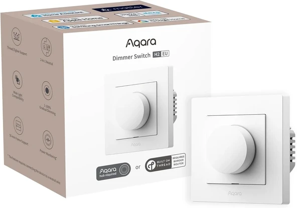 Aqara Akıllı Dimmer Switch H2 Kd-R01D (Apple Destekli) ürün görseli 1