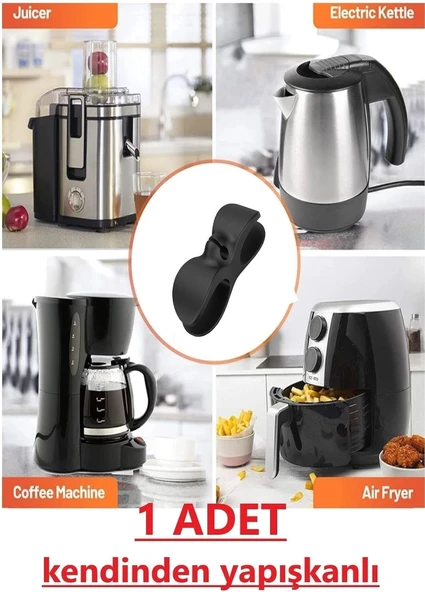 1 Adet Yapışkanlı Airfryer Kablo Sabitleyici Düzenleyici Fırın Kahve Kablo Tutucu Kablo Toparlayıcı ürün görseli 1