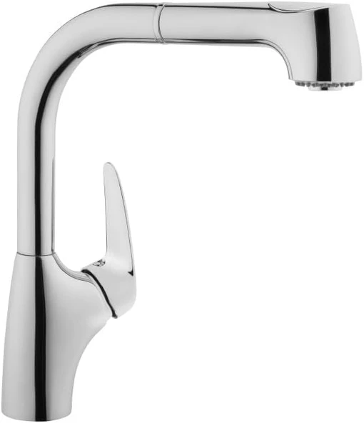 Artema Armix V3 A42151 Pull-Out Eviye Bataryası, El Duşlu, Krom ürün görseli 1