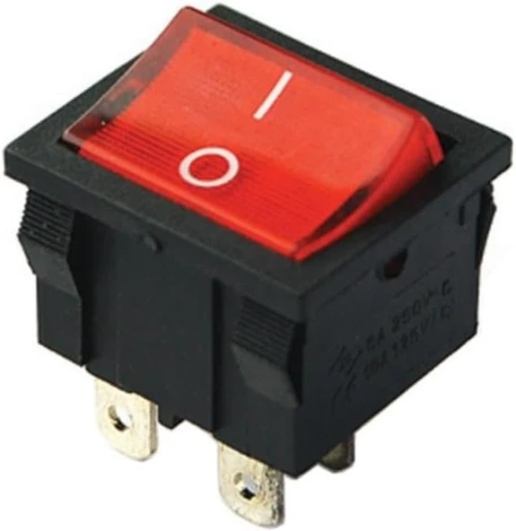 Sanec Ic-126 Orta Boy Işıklı Anahtar On-Off 4P ürün görseli 1