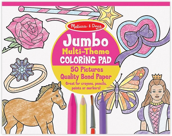 Melissa & Doug - Dev Boyama Kitabı, Pembe (14225) ürün görseli 1