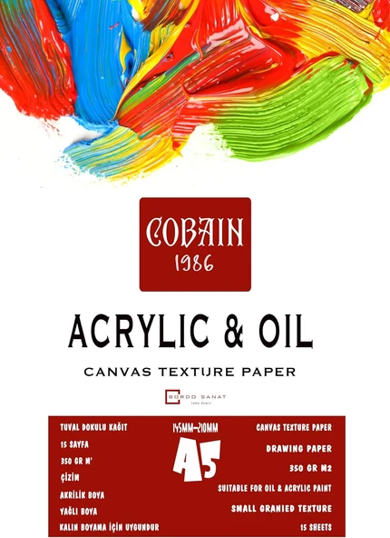 Cobain 1986 Akrilik Boyama - Yağlıboya - Guaj Defteri (A5) ürün görseli 1