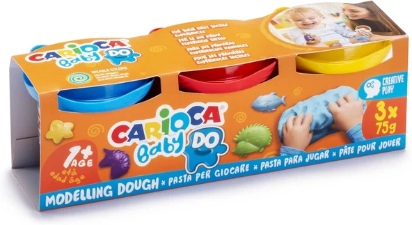 Carioca Bebek Oyun Hamuru 3 Renk X 75 Gr 1+ Yaş ürün görseli 1