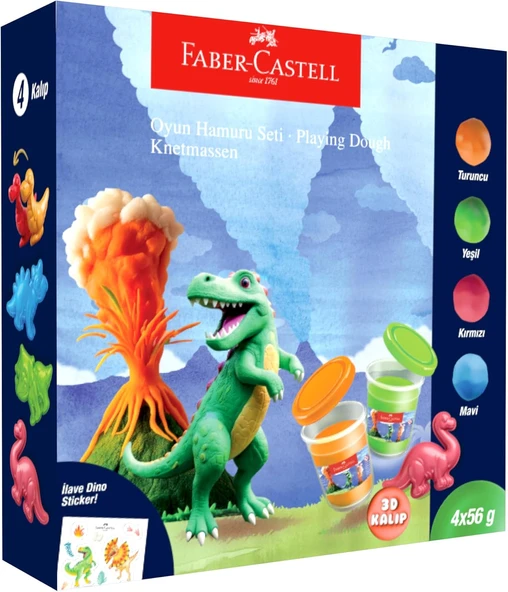 Faber-Castell Dino Oyun Hamuru Seti ürün görseli 1