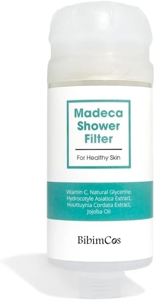 Madeca Duş Filtresi 160G – Centella & Houttuynia Ekstraktlı, Musluk Suyundaki Kloru Azaltır, Cildi Besler & Nemlendirir, Tüm Cilt Tipleri İçin, Vitaminli Nem Filtresi ürün görseli 1