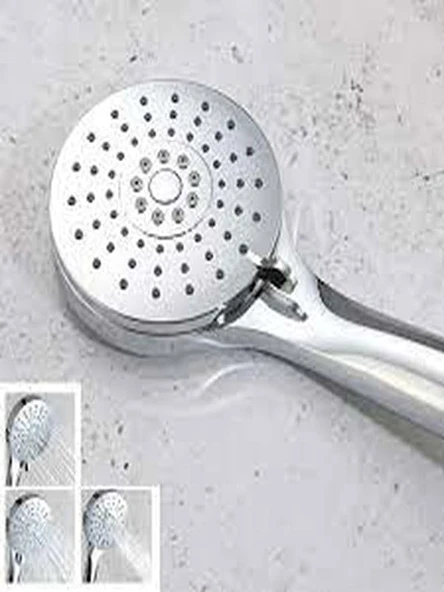 Fonksiyonlu El Duş Başlığı Krom Kaplı Paslanmaz Banyo El Duşu Tepe Duşu Duş Başlığı ürün görseli 1