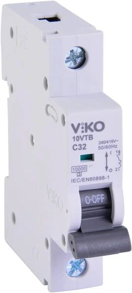 10Vtb-1C32 Otomatik Sigorta 10Ka C Tipi 1 Kutup 32A ürün görseli 1