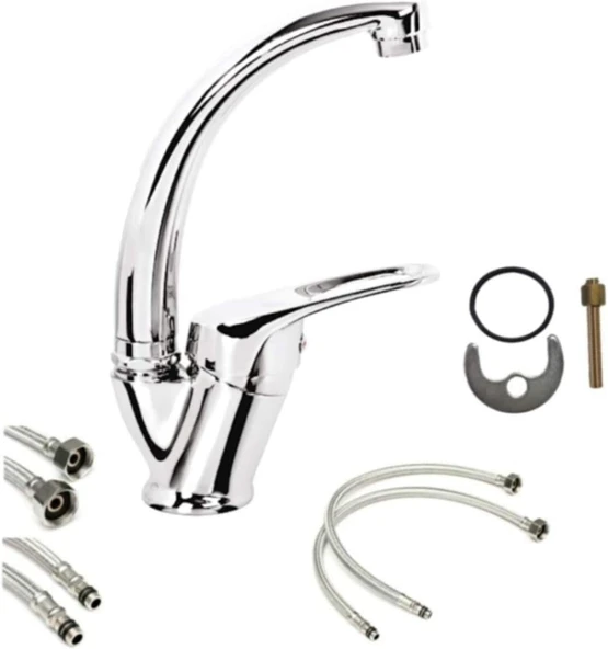 Madnova Kuğu Tipi Lavabo Bataryası (Lavabo Bataryasi 102) ürün görseli 1