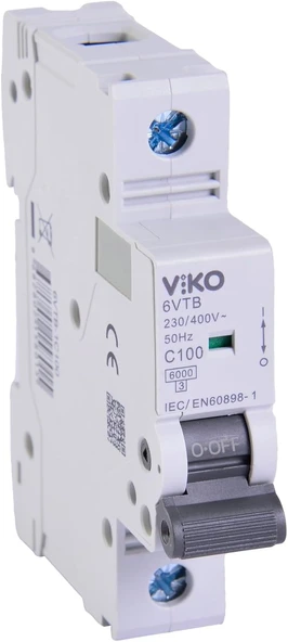 6Vtb-1C100 Otomatik Sigorta 6Ka C Tipi 1 Kutup 100A ürün görseli 1
