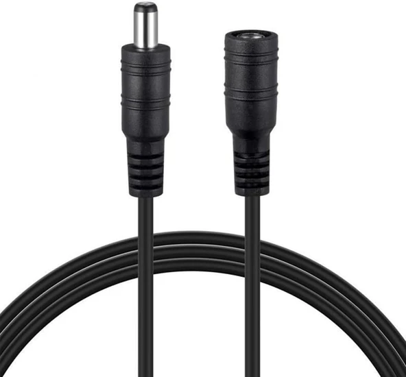 Dc Adaptör Uzatma Kablosu 1 Metre 5.5Mm X 2.1Mm 5 Amper Dişi Erkek 4382 ürün görseli 1