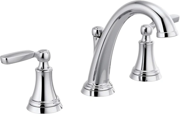 Faucet Woodhurst Yaygın Banyo Bataryası Krom, Krom Banyo Bataryası 3 Delikli, Banyo Lavabo Bataryası, Metal Tahliye Grubu, Krom 3532Lf ürün görseli 1