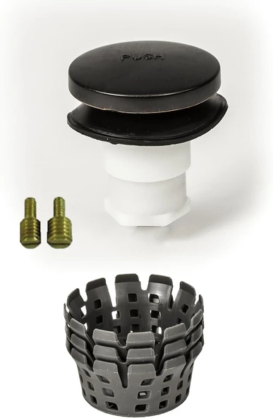 Evrensel Parmak Dokunuşu (Uç Burun, Ayakla Çalışan) Banyo Küveti/Küvet Tahliye Tıkacı 3/8 Inç 5/16 Inç Bağlantı Elemanları Içerir ürün görseli 1