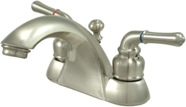 Brass Kb2628 Napoli 4 İnç Centerset Lavabo Bataryası, Fırçalanmış Nikel ürün görseli 1