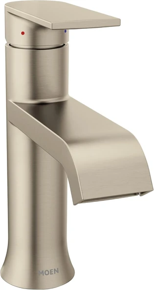Moen Genta Lx Fırçalanmış Nikel Tek Saplı Tek Delikli Banyo Lavabo Bataryası, Opsiyonel Döşeme Levhası Ile, 6702Bn ürün görseli 1