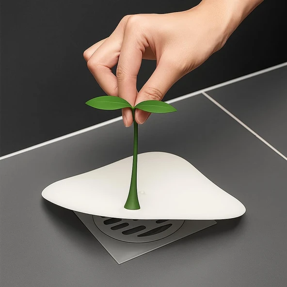 Omilife Koku Böcek Önleyici Gider Kapağı, Silikon Drenaj Tıkacı, Gider Koruyucu Tıpa, Banyo, Mutfak, Balkon, Lavabo İçin Uyumlu Su Sızdırmaz Gider Tıkacı Beyaz ürün görseli 1