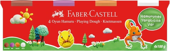 Faber-Castell Oyun Hamuru, 4X100,Klasik Renkler2 ürün görseli 1