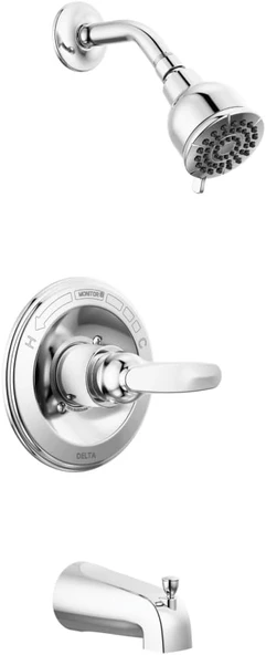 Faucet Foundations Krom Duş Bataryası Seti, 2 Püskürtmeli Krom Duş Başlığı, Küvet Duş Trim Seti, Duş Bataryası Setleri Komple, Krom Bt13410 (Vana Dahil Değildir) ürün görseli 1