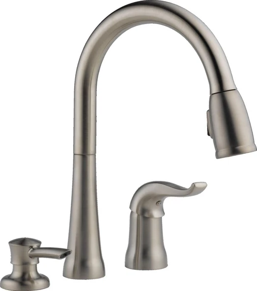 16970-Sssd-Dst Single Handle Pull-Down Musluk With Sıvı Sabun Dispenseri, Paslanmaz By Musluk ürün görseli 1