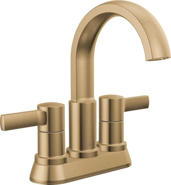 Musluk Albion Centerset Banyo Bataryası, Altın 2 Kulplu Banyo Bataryası, Banyo Lavabo Bataryası, Metal Push-Pop Tahliye Tertibatı, 1.2 Gpm Akış Hızı, Şampanya Bronz 25855Lf-Cz ürün görseli 1
