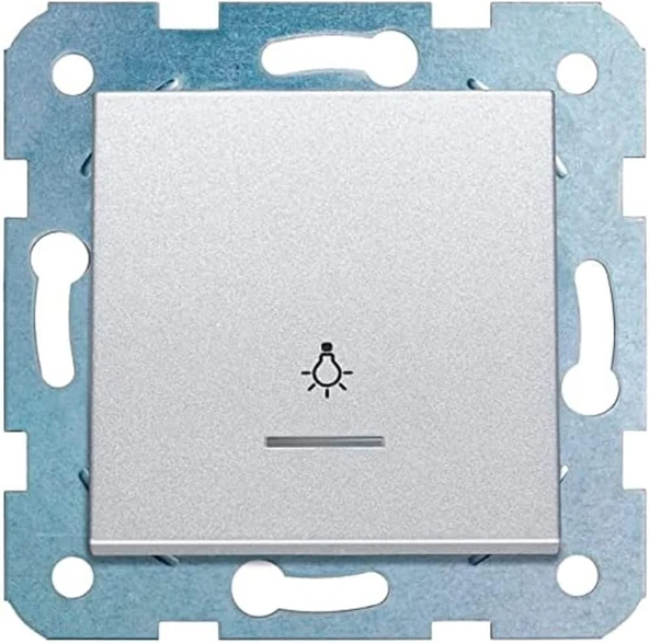 Novella Gümüş Işik Light Mekanizma+Düğmekapak Çabuk Bağlantiçocuk Koruma ürün görseli 1