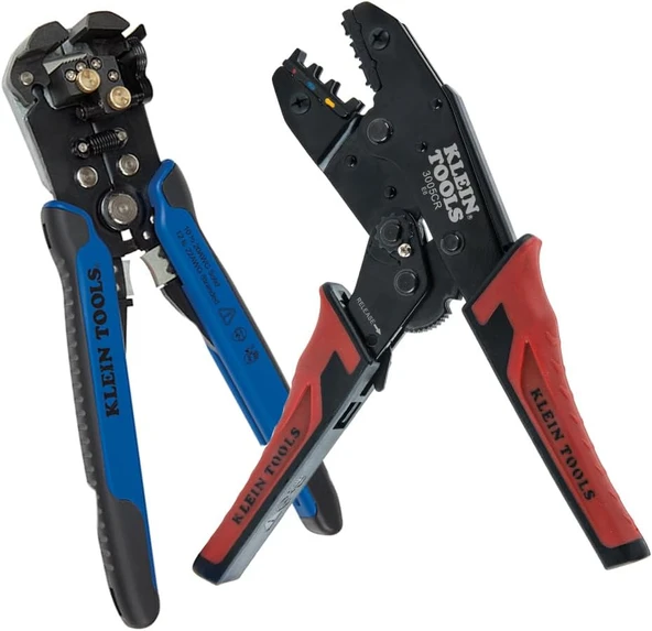 Klein Tools 80013 Kablo Alet Seti, Otomatik Kablo Sıyırıcı Cırcırlı Yalıtımlı Terminal Sıkıştırıcı, Harika Elektrikli Alet Kiti, 2 Parça ürün görseli 1
