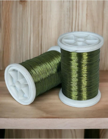 Gürbüz Filografi 0.30Mm(100Gr -150M) Haki Renkli Bakır Filografi Teli ürün görseli 1